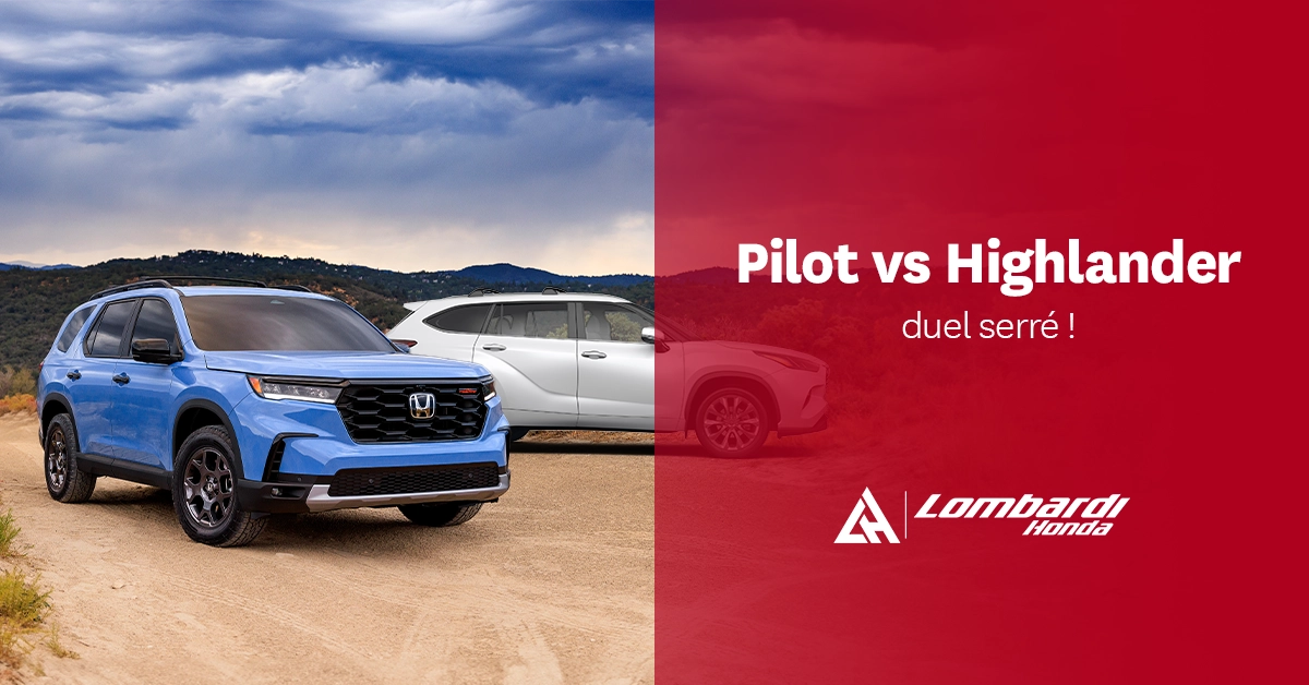 Honda Pilot 2023 vs Toyota Highlander 2023 : duel serré!
