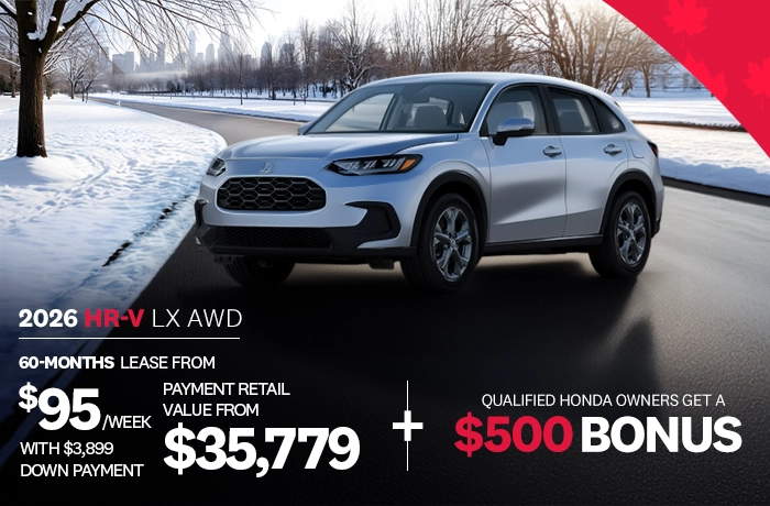 Bannière de Promotion HR-V LX 2026