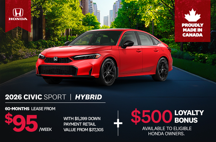 Bannière de Promotion Civic Sport Hybride 2026