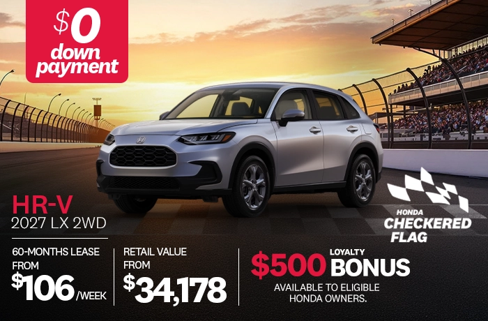 Bannière de Promotion HR-V LX 2027