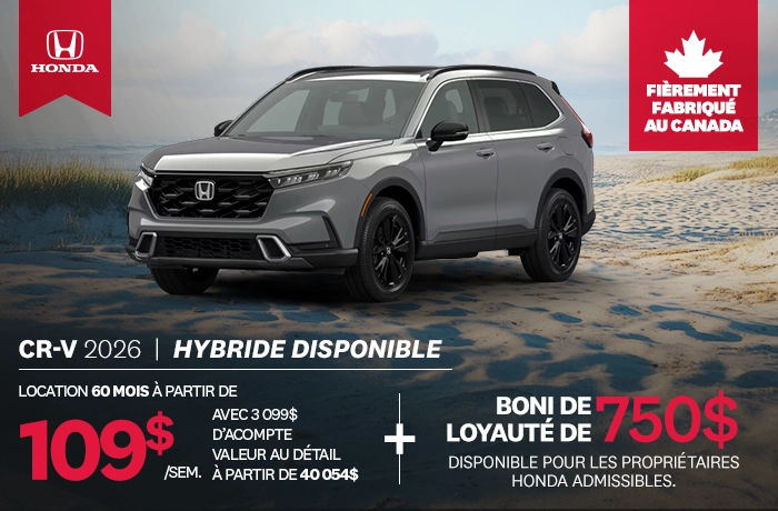 Bannière de Promotion CR-V 2026