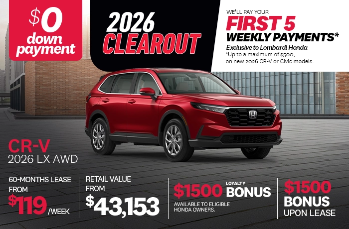 Bannière de Promotion CR-V 2026