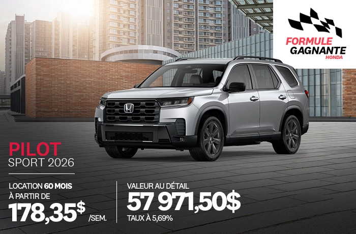 Bannière de Promotion Pilot Sport 2026