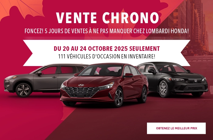 Bannière de VENTE CHRONO