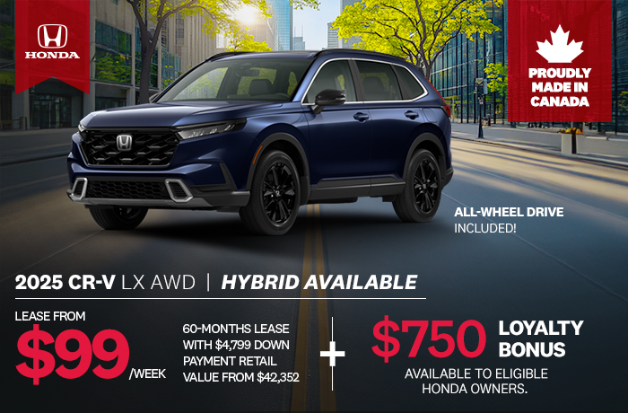 Bannière de Promotion CR-V LX AWD 2025