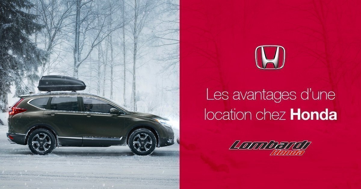 Les avantages d'une location chez Honda