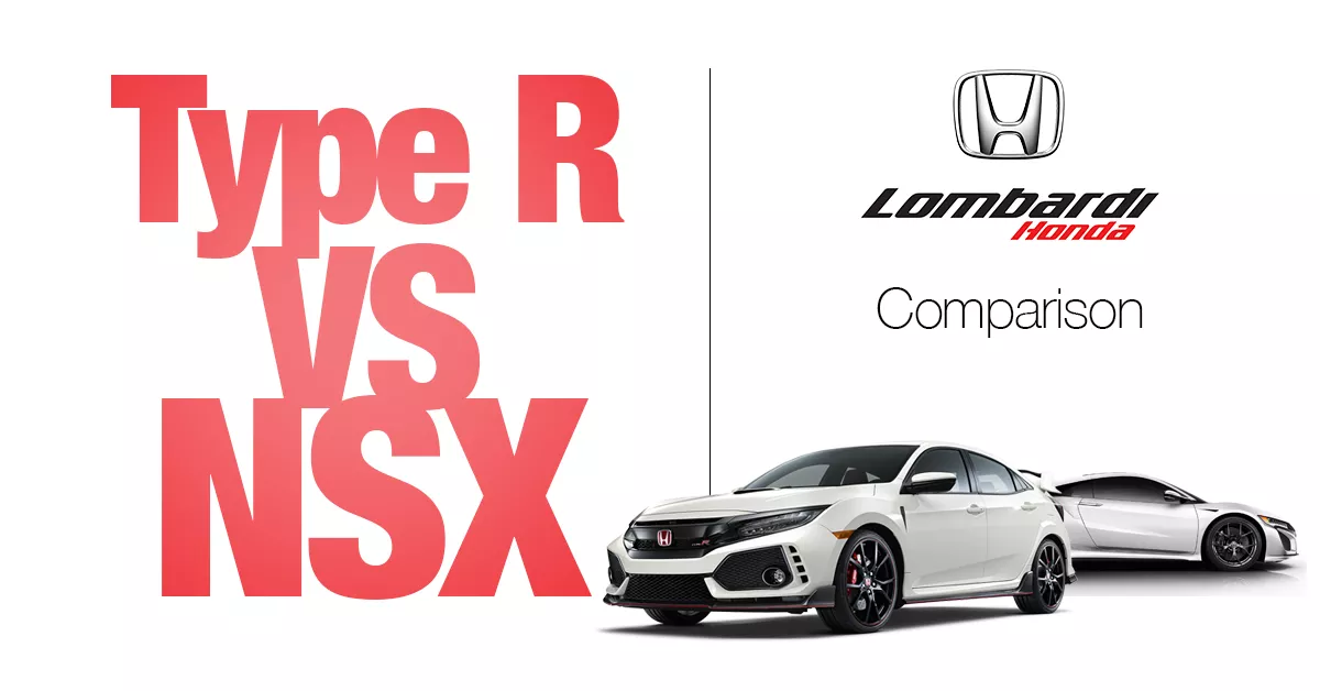 The Honda Civic Type R versus Acura NSX