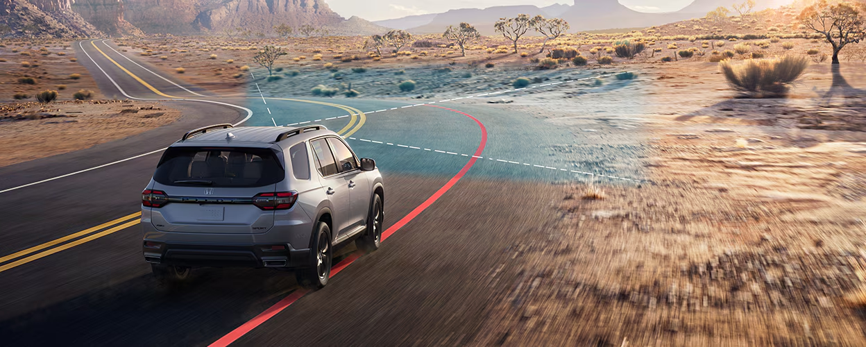 Honda safety. Honda Pilot safety. Honda technology. 2025 Honda Pilot technology.