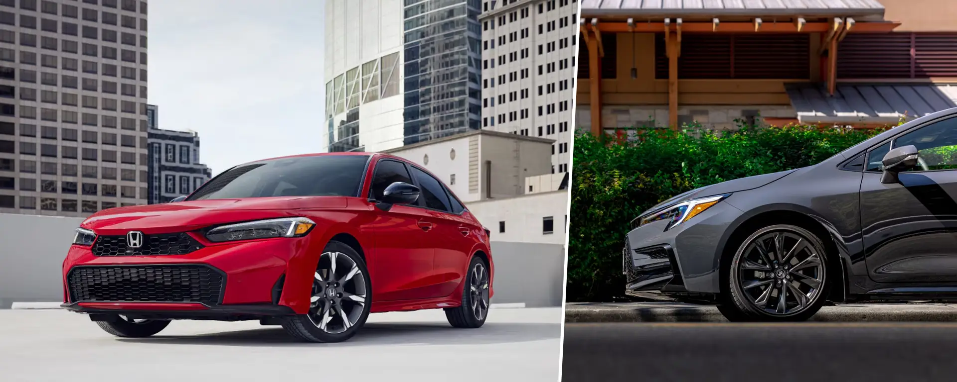 Civic 2026 vs Corolla 2026 stationné en ville