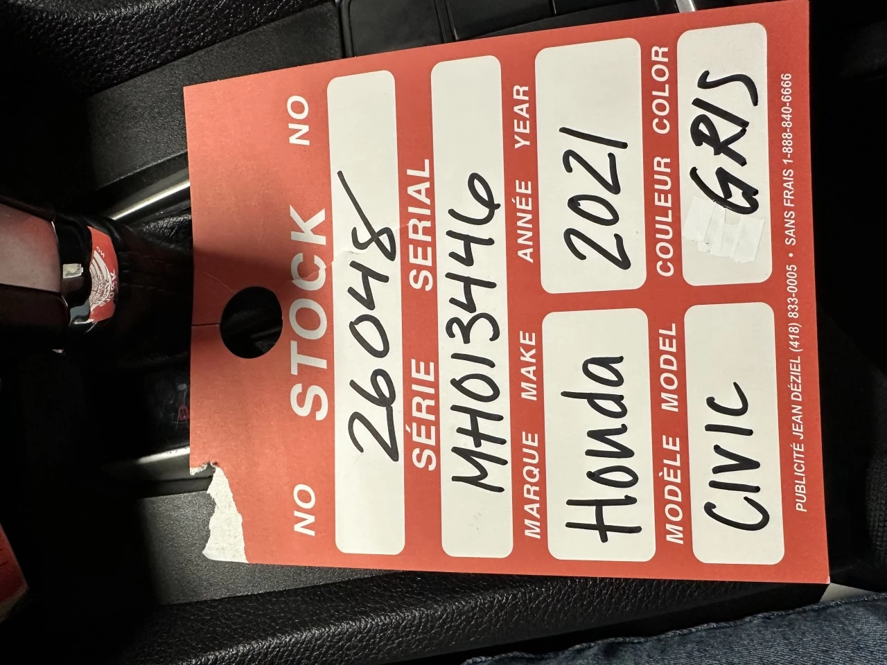 2021 Honda Civic EX Image principale