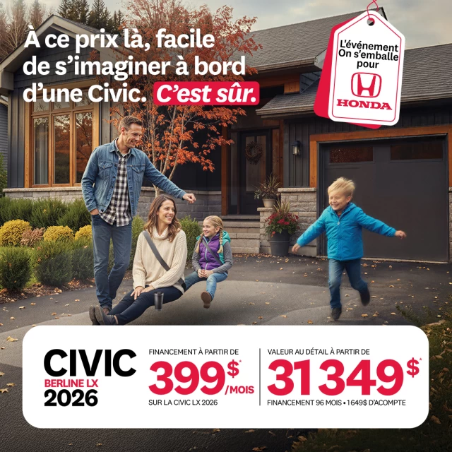 Honda Civic BERLINE LX *Neuve 2026